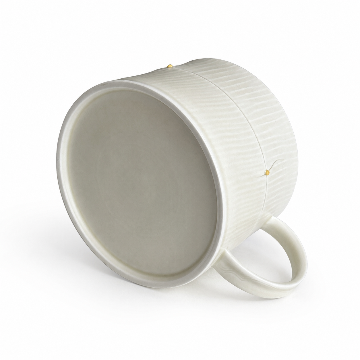 Ash Glaze Yellow Bead Cup
