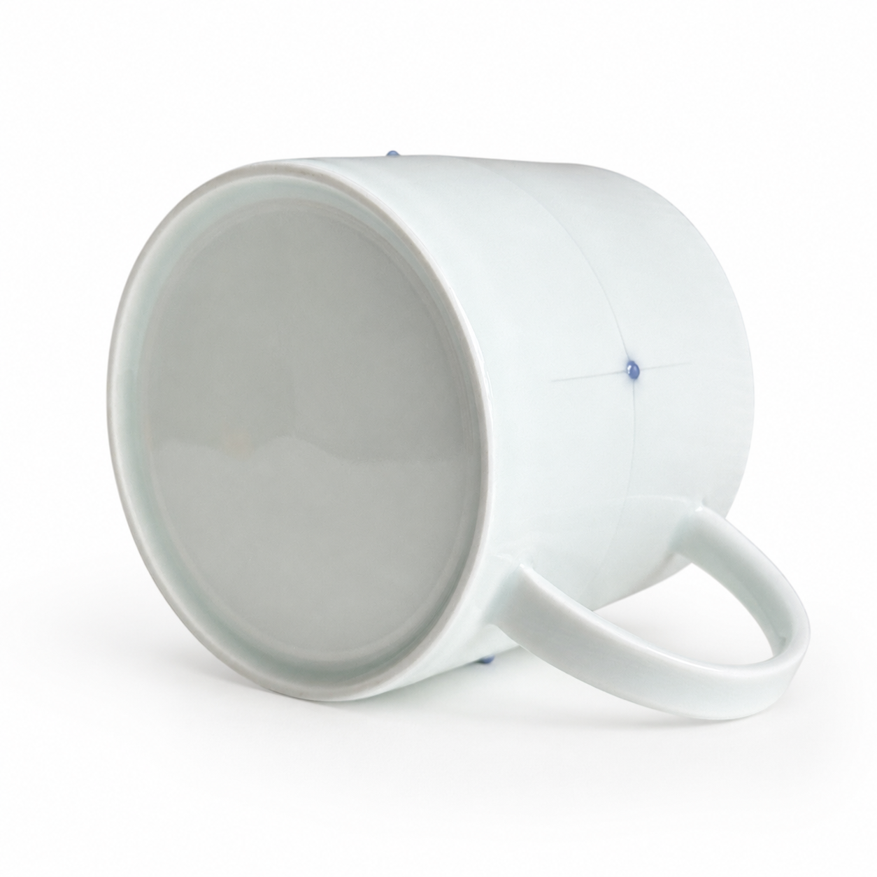 Shadow Celadon Blue Beaded Mug