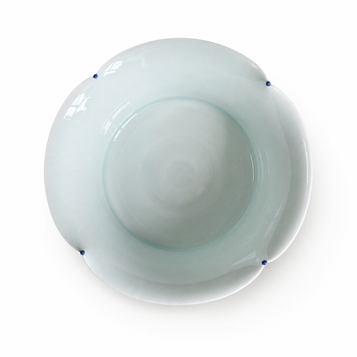 Yingqing Blue Beaded Wide-Mouthed Bowl