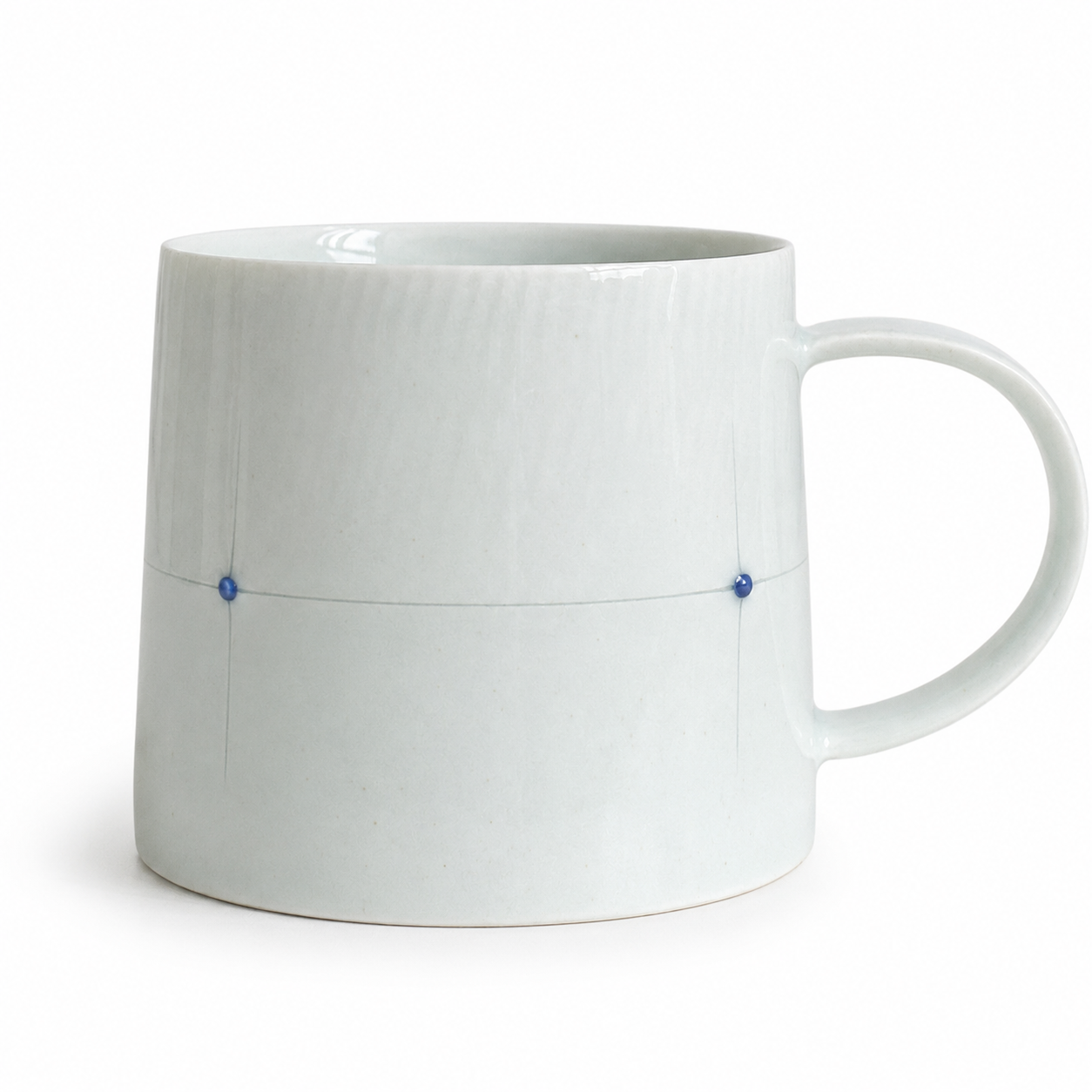 Shadow Celadon Blue Beaded Mug
