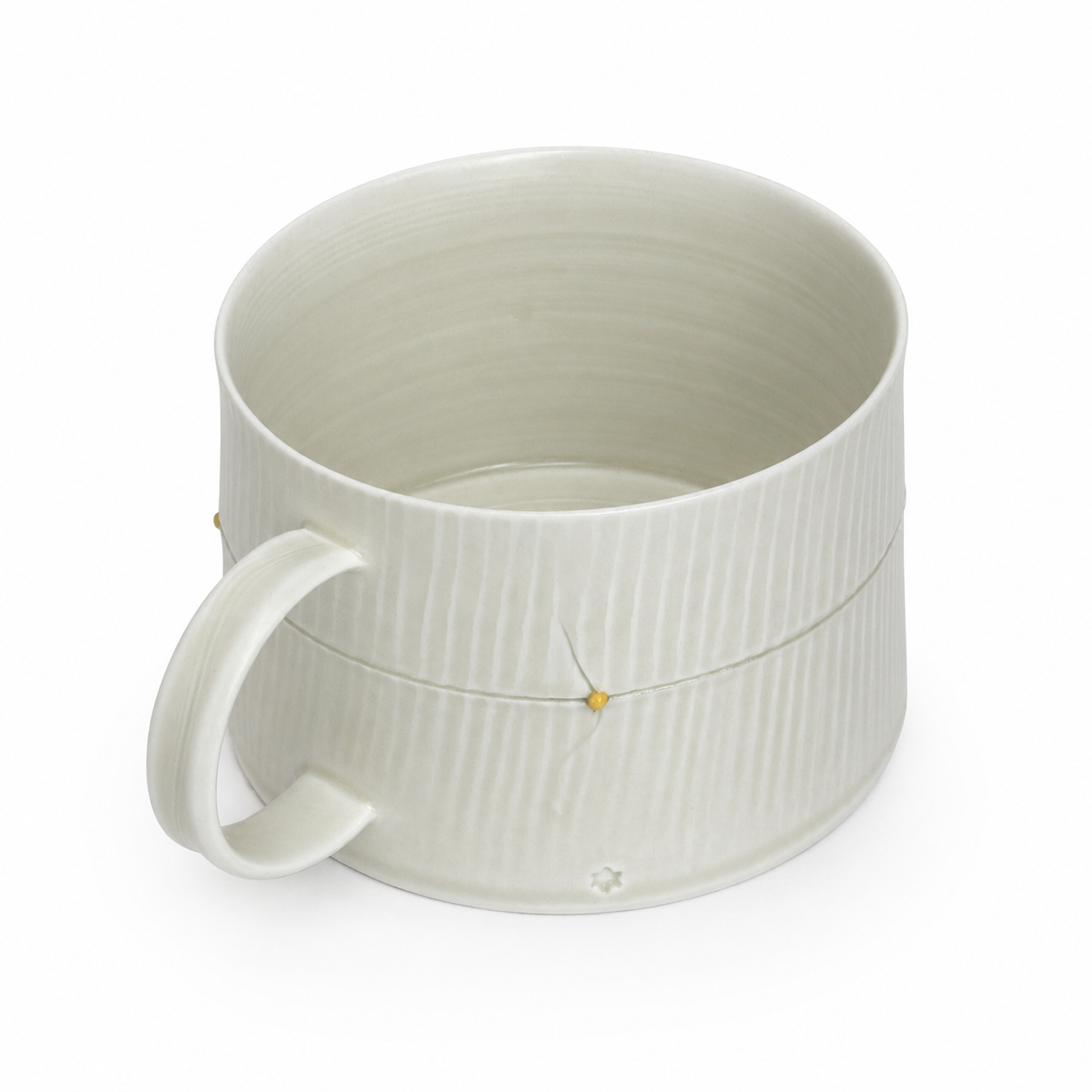 Ash Glaze Yellow Bead Cup