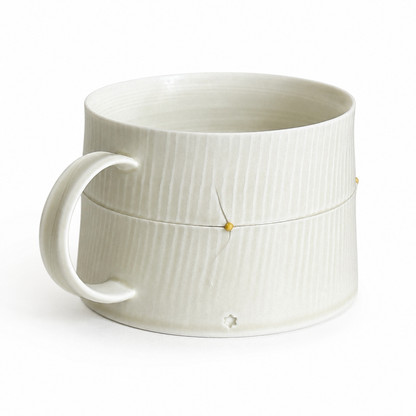 Ash Glaze Yellow Bead Cup
