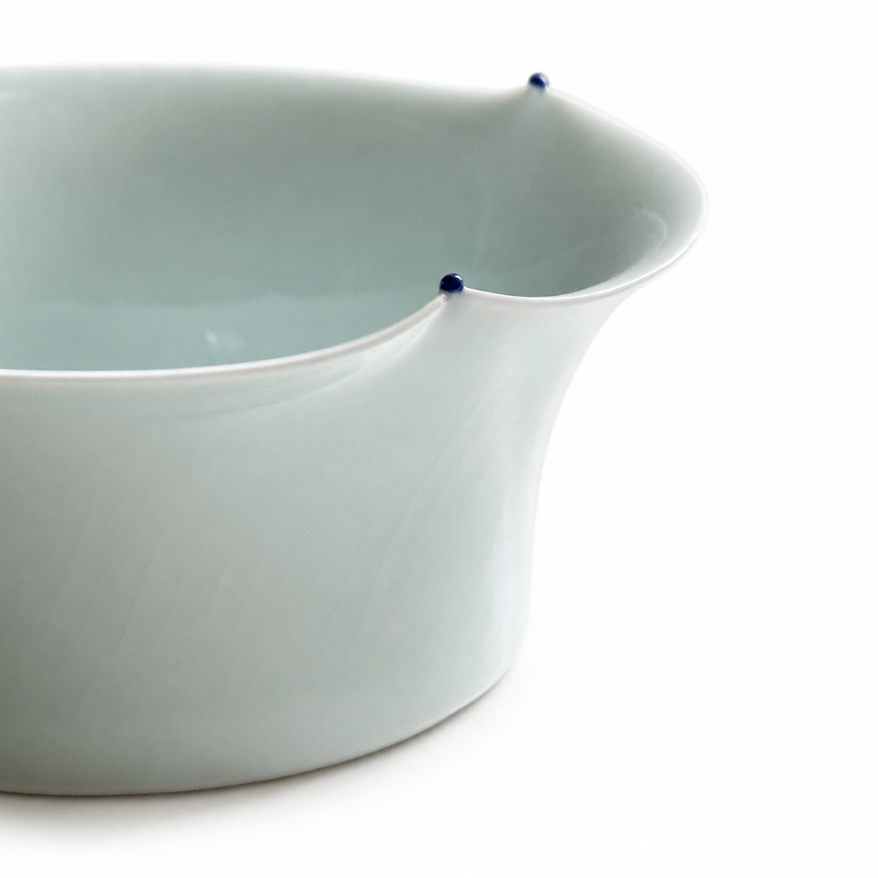 Yingqing Blue Beaded Wide-Mouthed Bowl