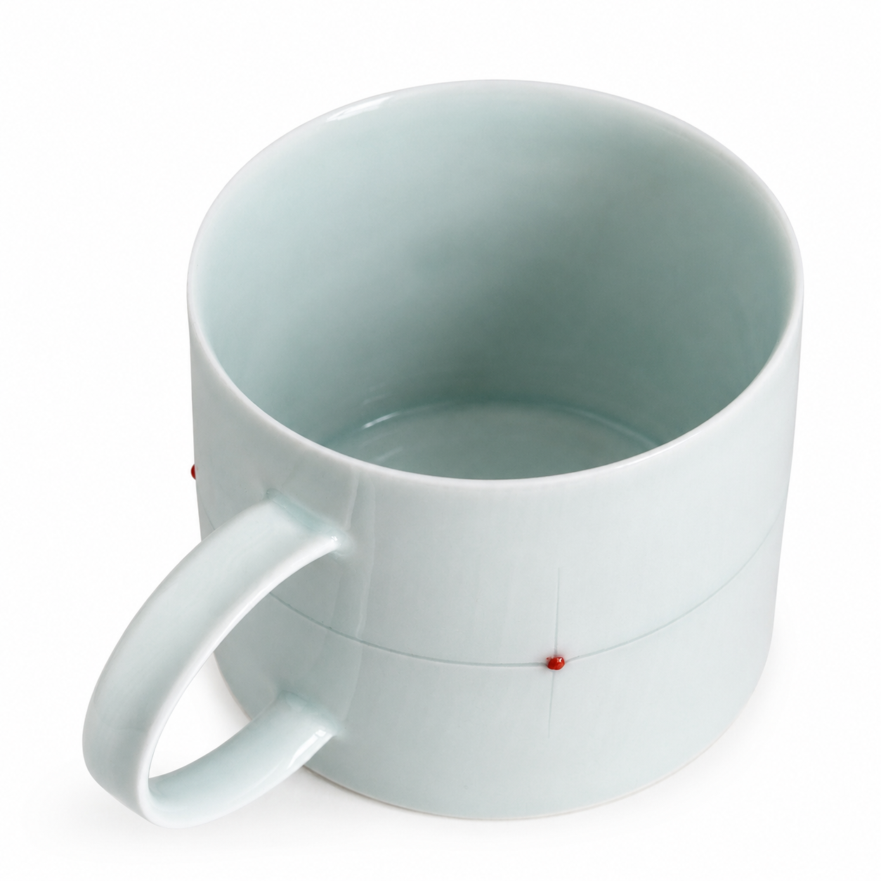 Shadow Blue Red Bead Mug