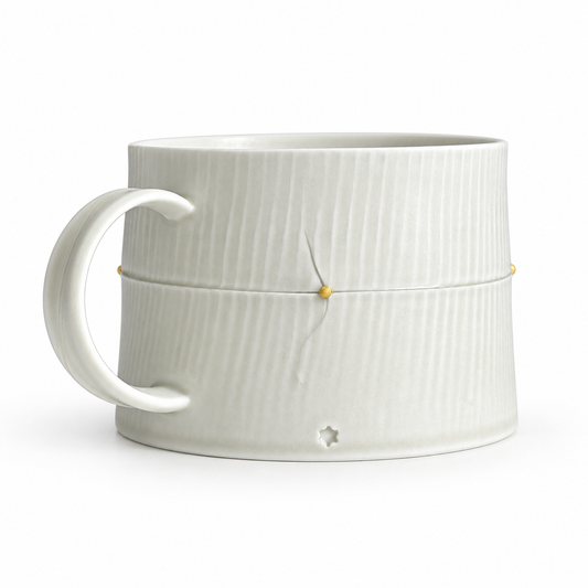 Ash Glaze Yellow Bead Cup